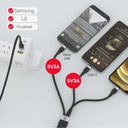 Unitek MC 3in1 Braided USB-C/Lightning/Micro C14101BK-1.5M