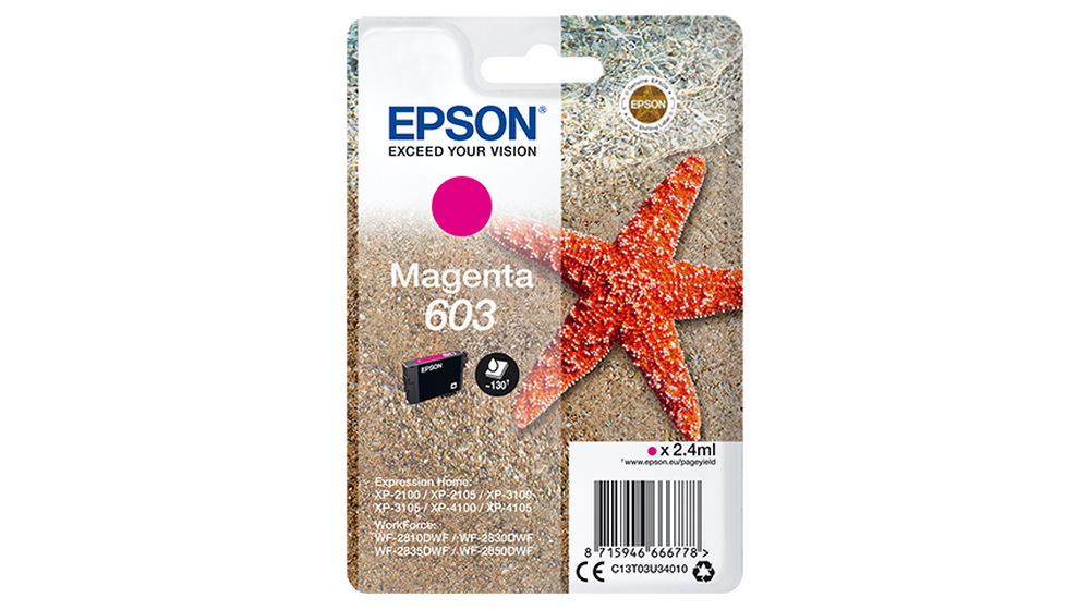 Epson 603 Magenta Original Ink Cartridge (C13T03U34010)
