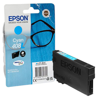 Original Epson 408XL Cyan Ink Cartridge (C13T09K24010)