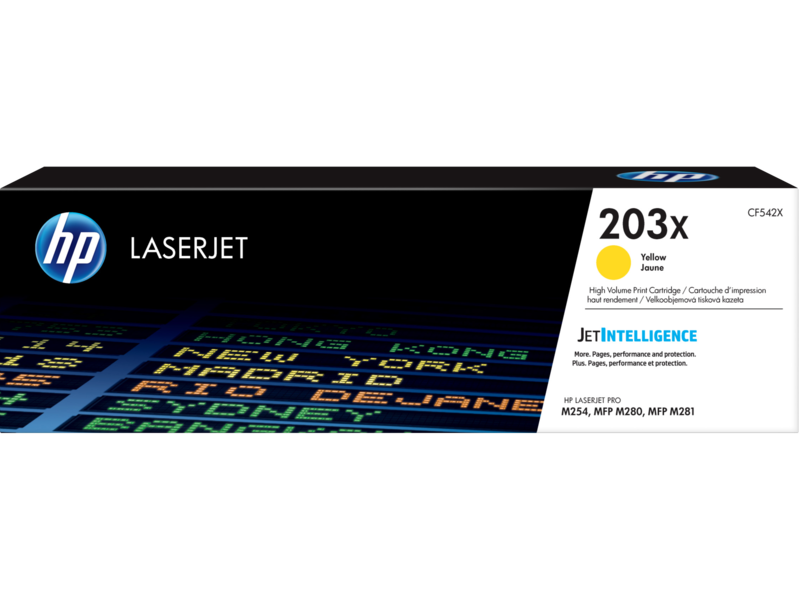 HP 203X High Yield Yellow Original LaserJet Toner Cartridge (CF542X)