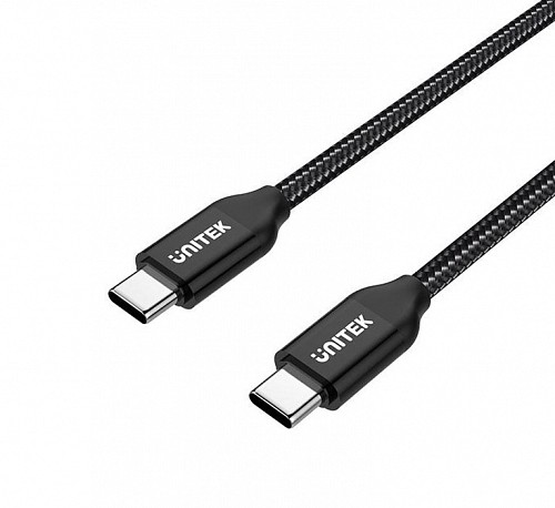 Unitek C14059BK Braided Type-C to Type-C Cable PD 100W 2.0m