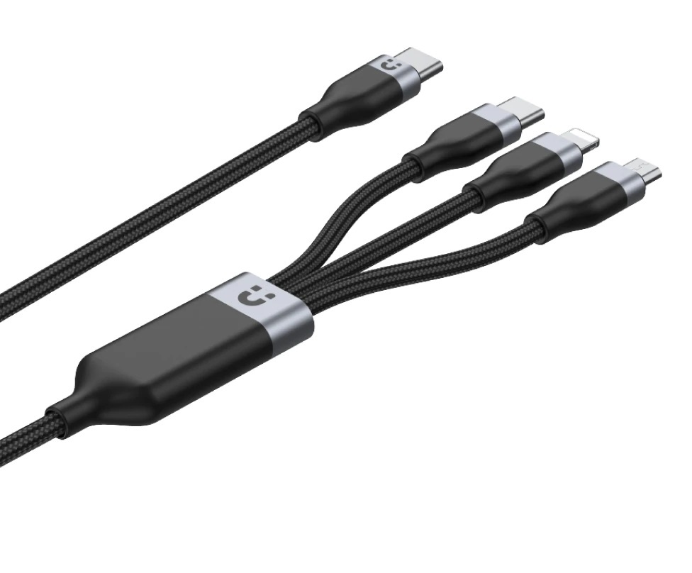Unitek MC 3in1 Braided USB-C/Lightning/Micro C14101BK-1.5M