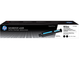 HP 103AD Dual Pack Black Original Neverstop Laser Toner Reload Kit (W1103AD)