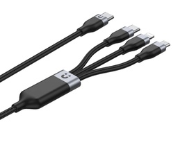 Unitek MC 3in1 Braided USB-C/Lightning/Micro C14101BK-1.5M